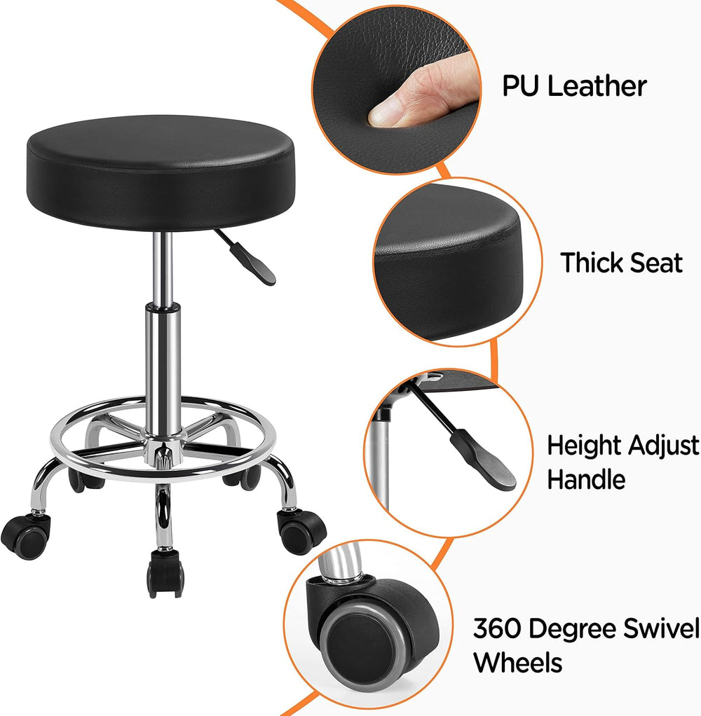 Yaheetech 3 Section Massage Bed with Stool Set Portable & Foldable Black