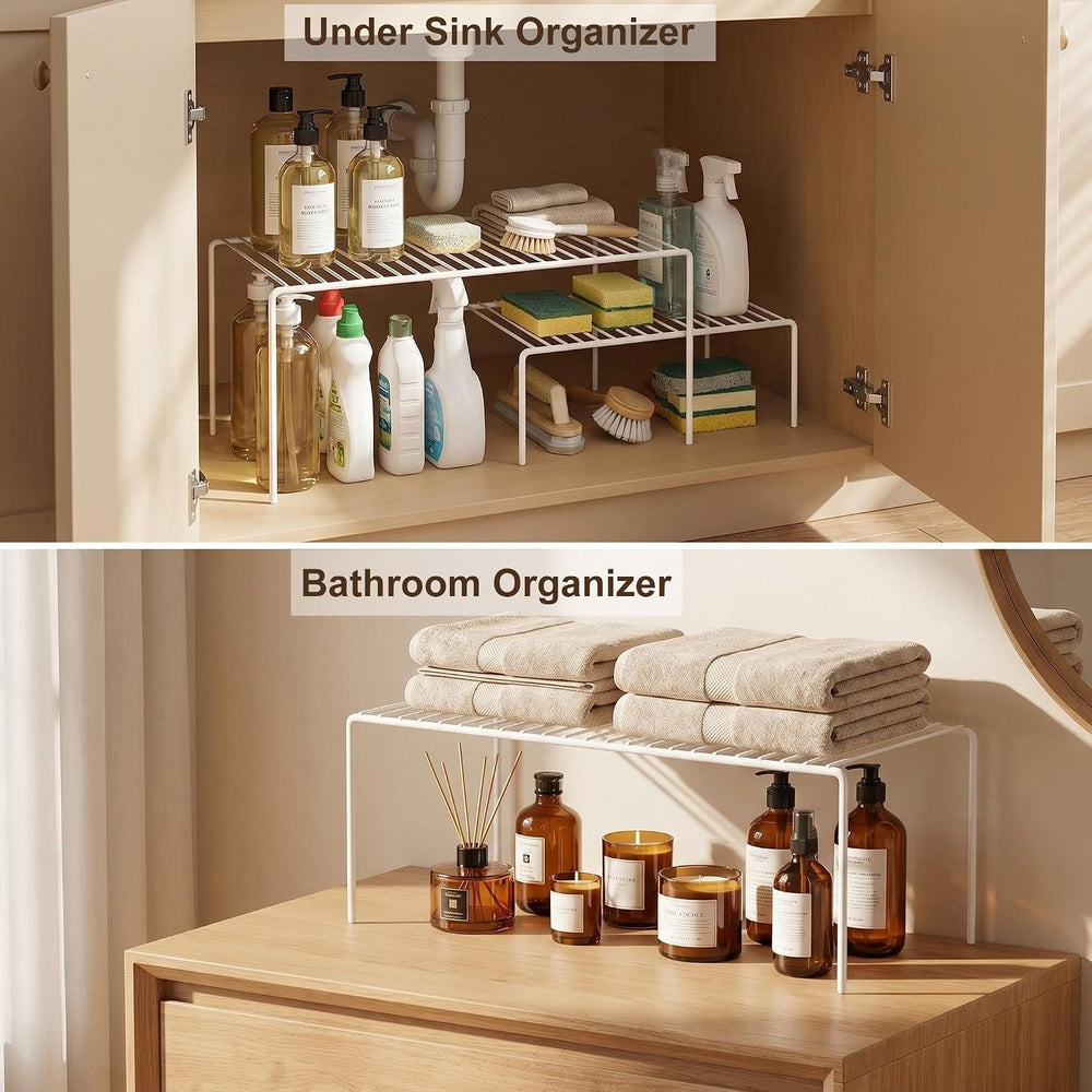 iPEGTOP Set of 6 Large (15.7 x 9.4 Inch) Kitchen Cabinet Organizer Shelf, Wir...