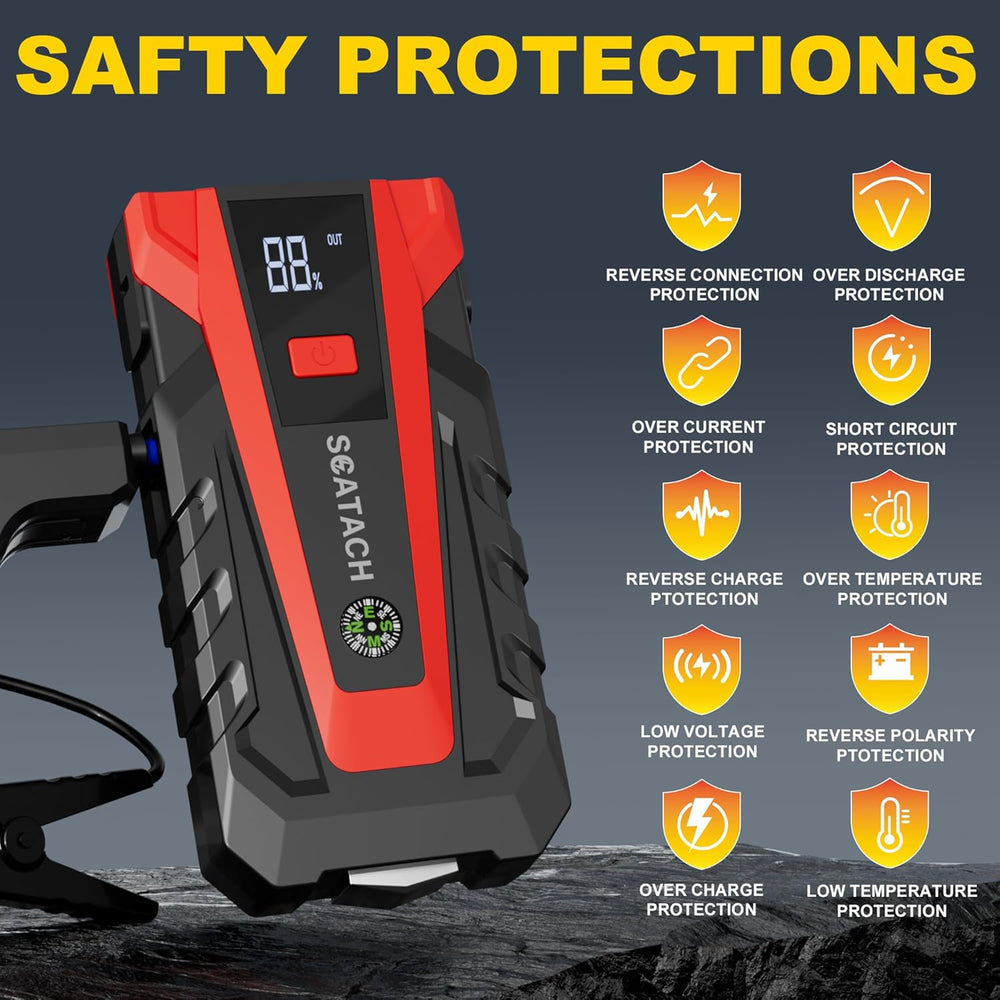 Scatach 3000A Car Battery Jump Starter,12V Jump Starter Battery Pack Portable...