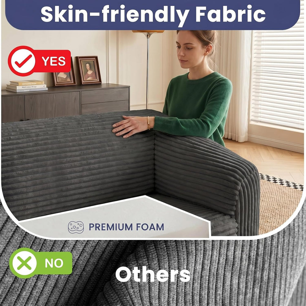 JUIKURY Convertible Sofa Bed, 3-in-1 Foldable Loveseat Couch with Armrest, Co...