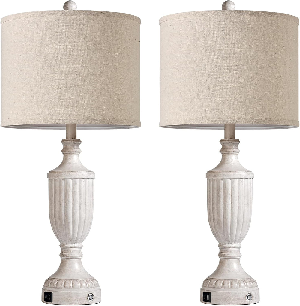27.5" Table Lamps for Living Room Set of 2, Farmhouse Lamps for Nightsta...