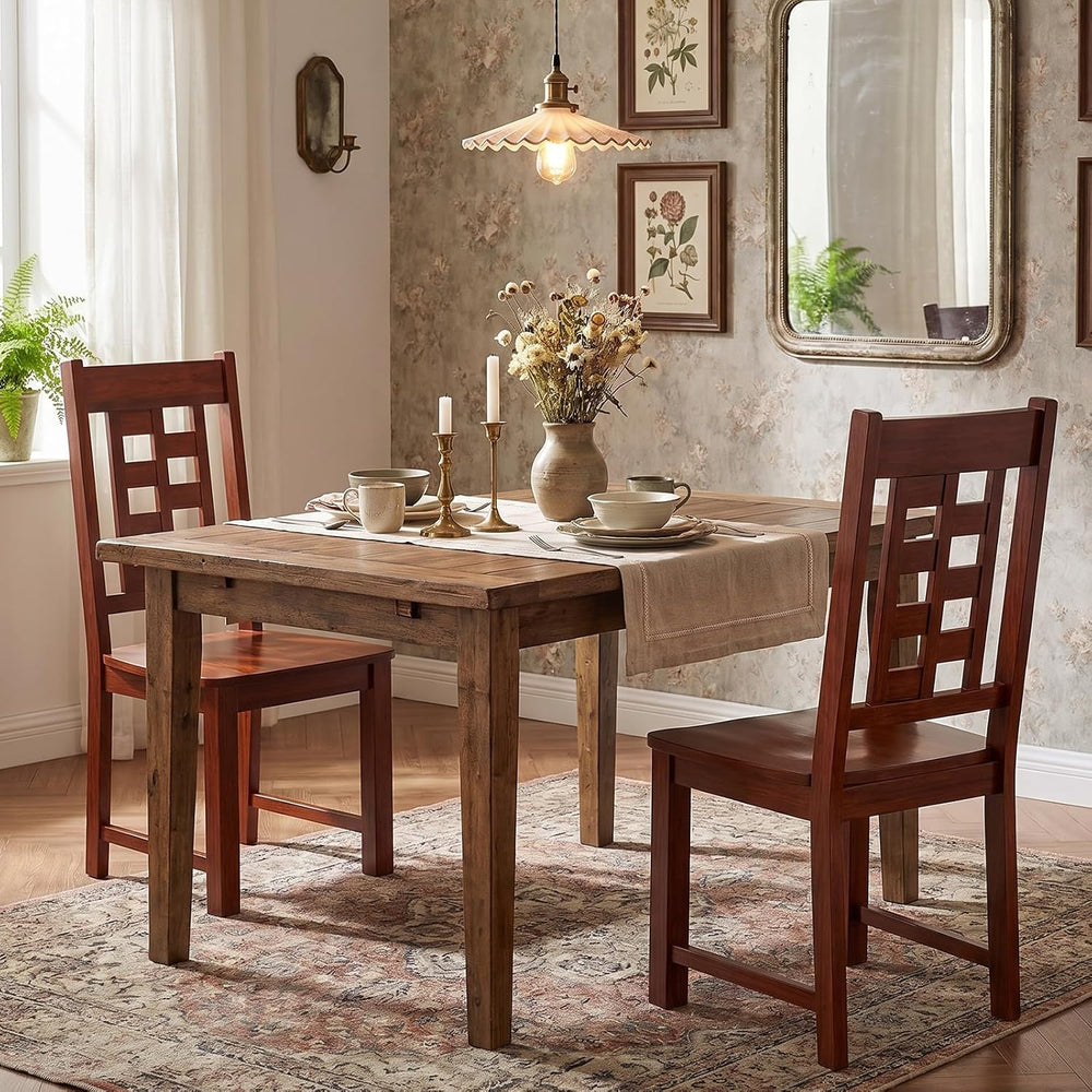 POWERSTONE Wood Dining Chairs Set of 2, Modern Kitchen Chairs