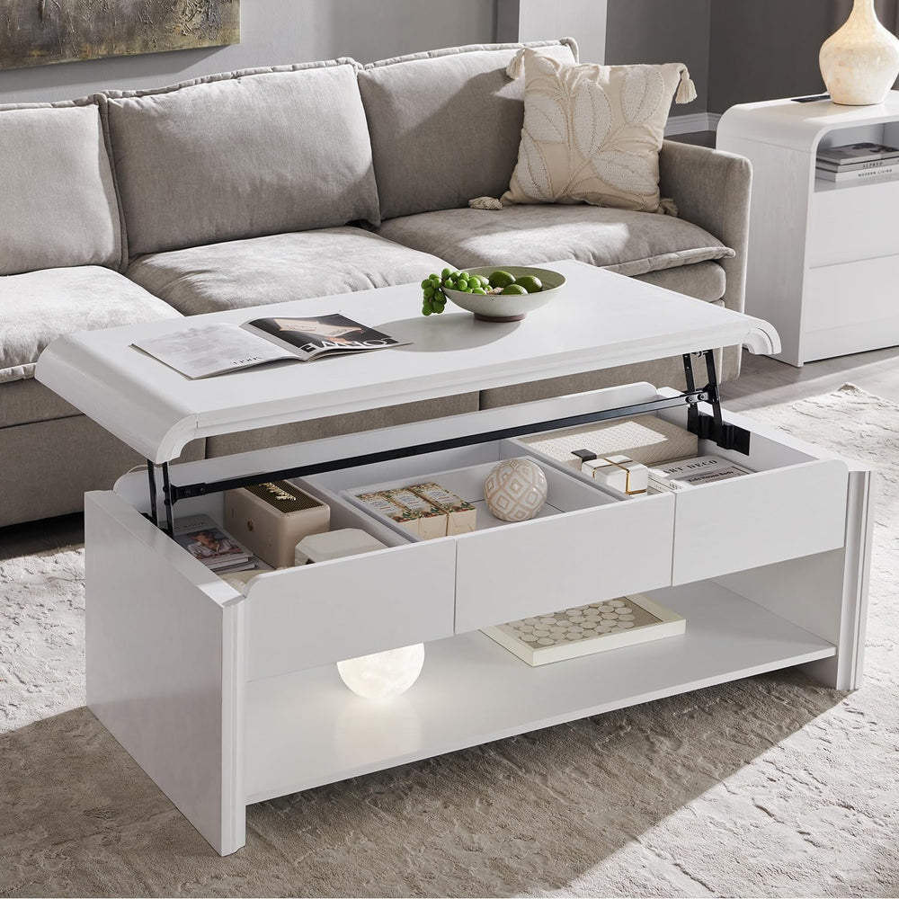 Aitjunz 47" Lift Top Coffee Table with Storage, Modern Coffee Table with...