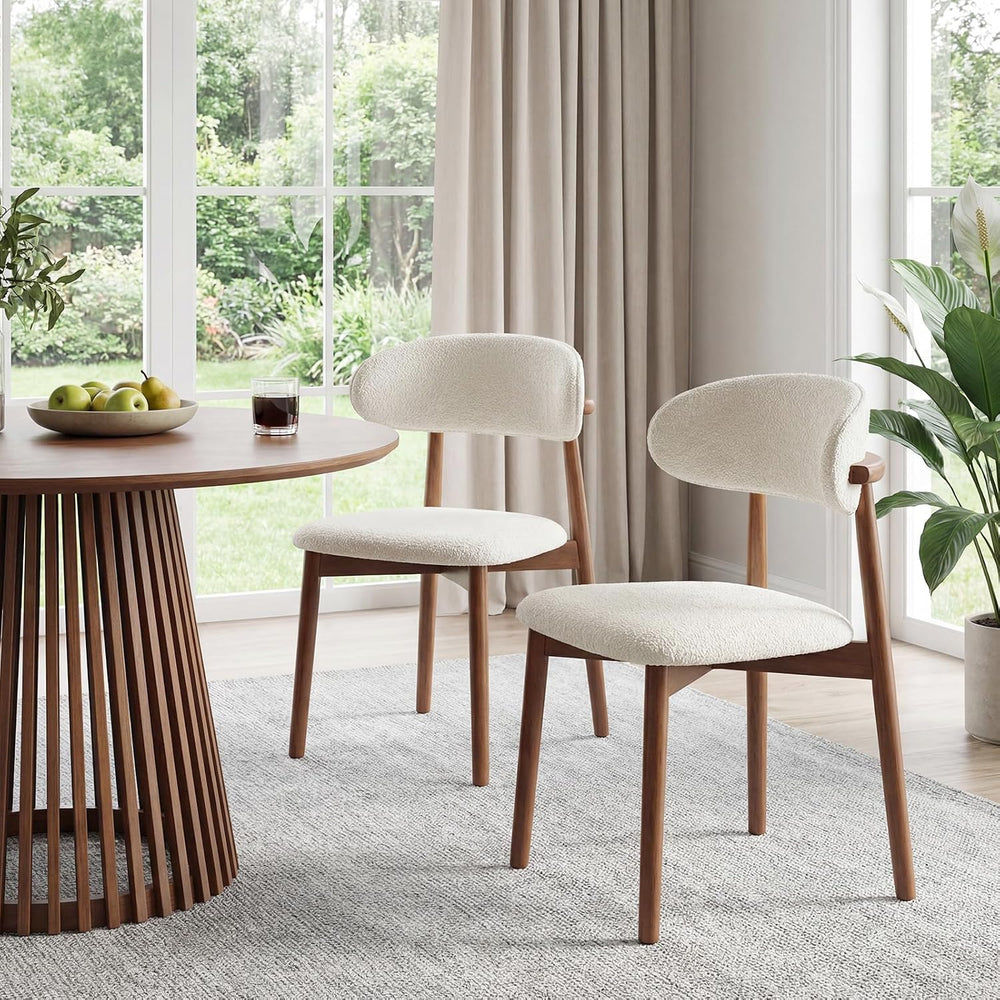 Dining Chairs Set of 2, Mid Century Modern Solid Wood Dining Room Chairs with...