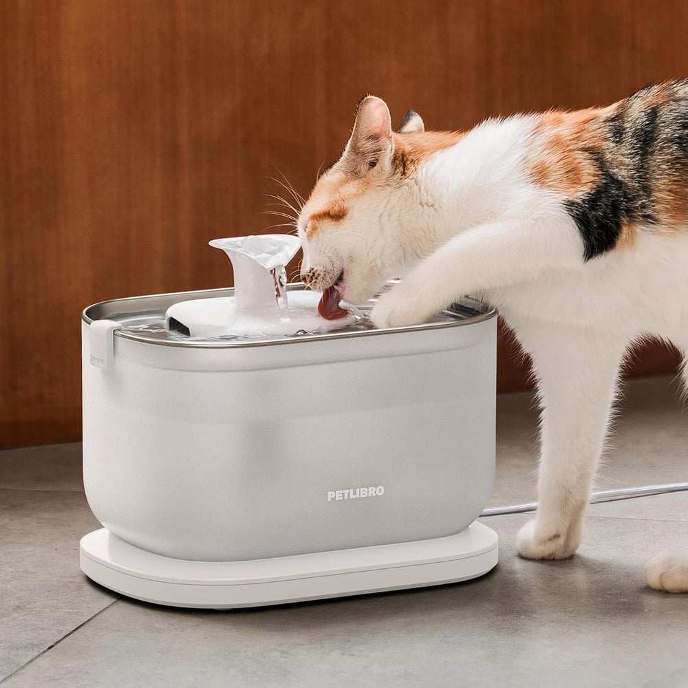 PETLIBRO Cat Water Fountain, Cat Fountain Indoor Stainless Steel Tray, 2.5L/8...