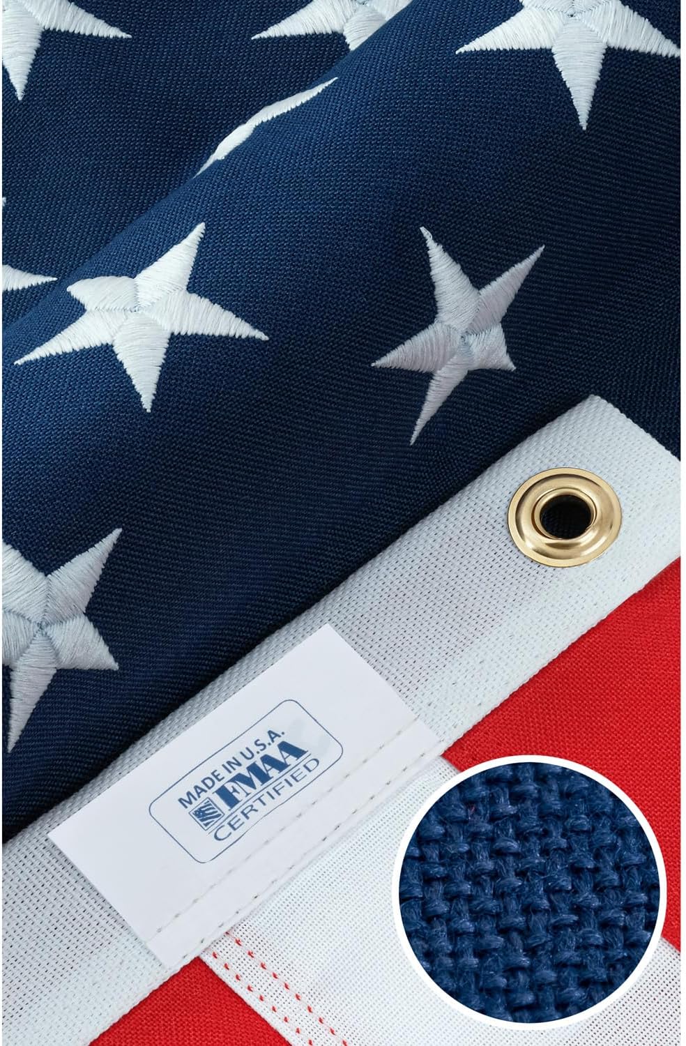 American Flags for Outside 3x5-100% Polyester MADE IN THE USA -Indestructible...
