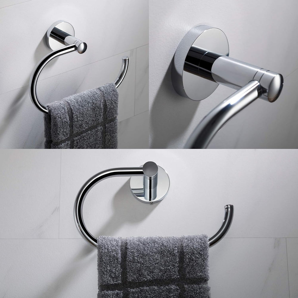 KRAUS Elie Bathroom Towel Ring, Chrome Finish, KEA-18825CH