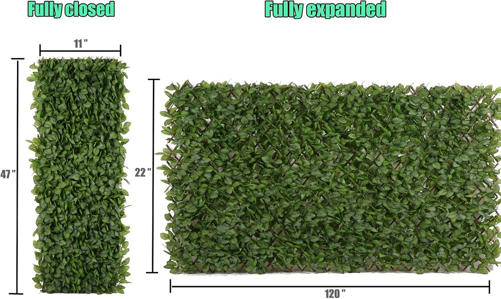 Jollybower Expandable Fence Privacy Screen, Decorative Faux Ivy Fencing Panel...