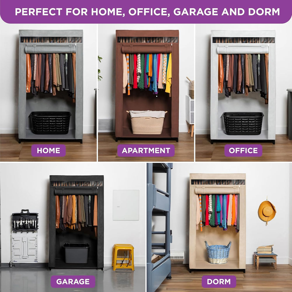 HOLDN’ STORAGE Portable Wardrobe Closet, 50 LBs Large Capacity
