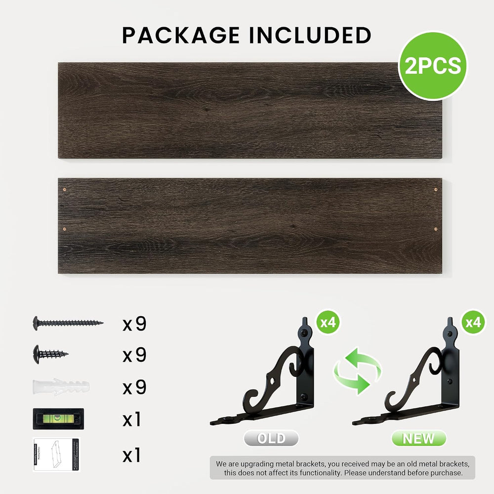 RICHFOCUS Floating Shelves for Wall Decor, 31.5W x 8D Shelves Set of 2, 8&quo...