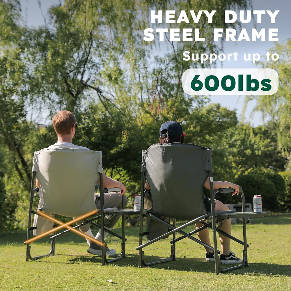 Colegence Oversized Camping Chair, 600-lb Capacity, Heavy-Duty Steel Frame