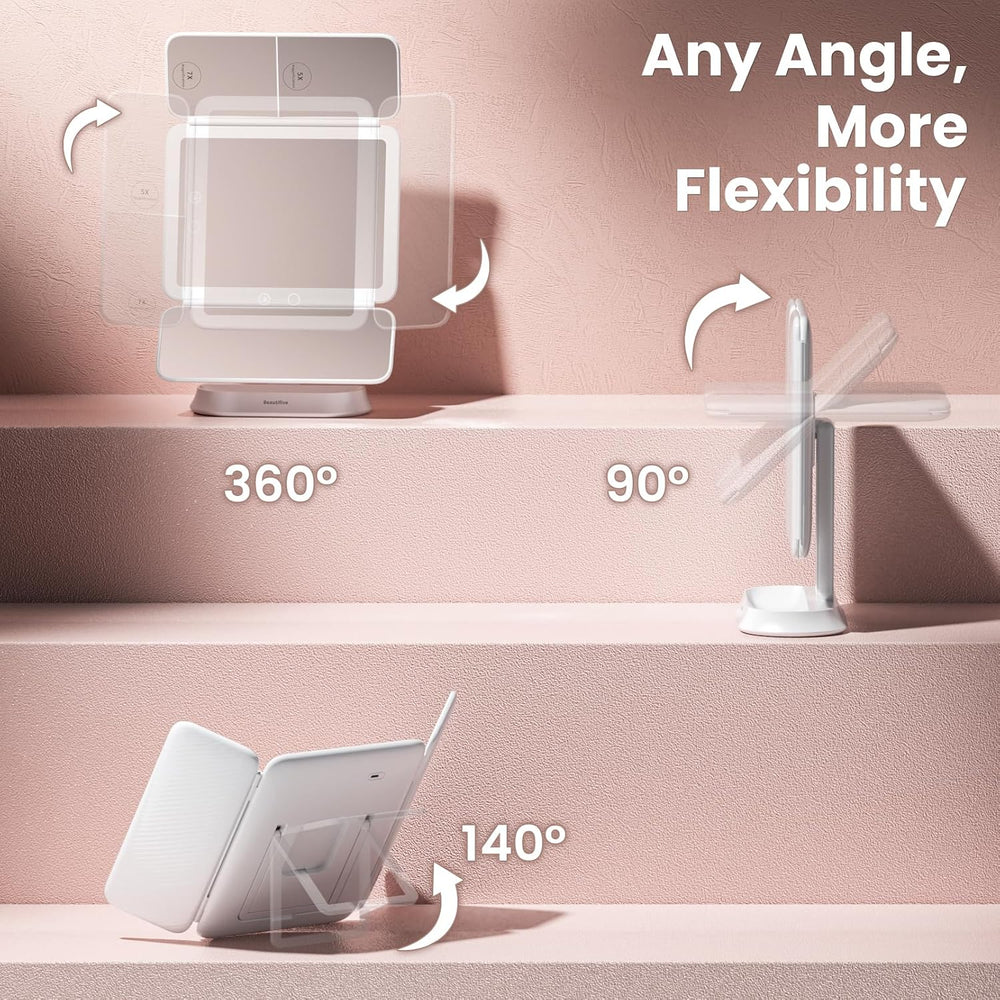 Makeup Mirror with Lights and 7X/5X/1X Magnification Vanity Mirror