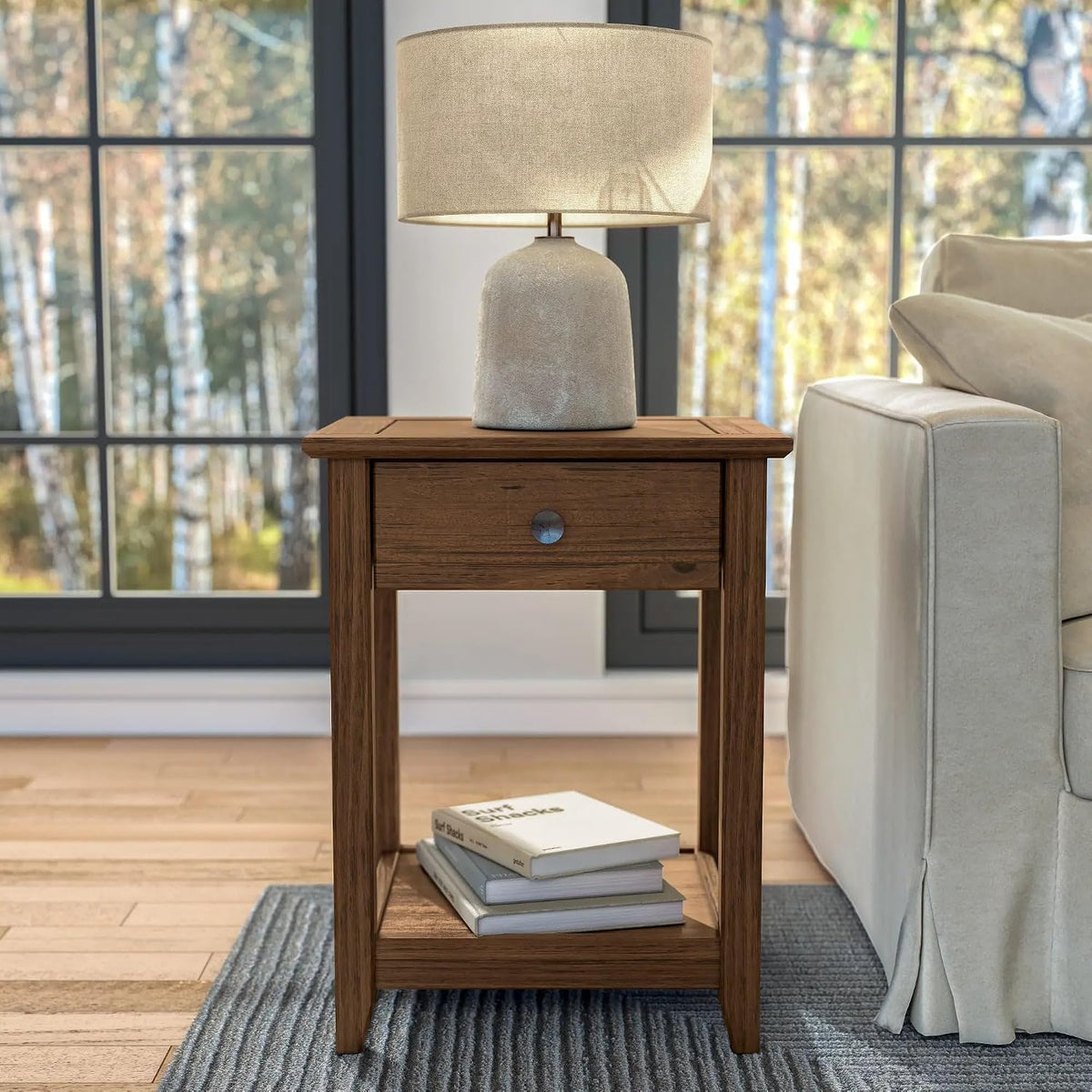 Greenport End Table - Brushed Walnut