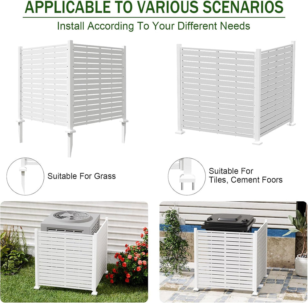 AC Fence for Outside Unit, 38" W X 39" H Trash Can Enclosure, Pool ...