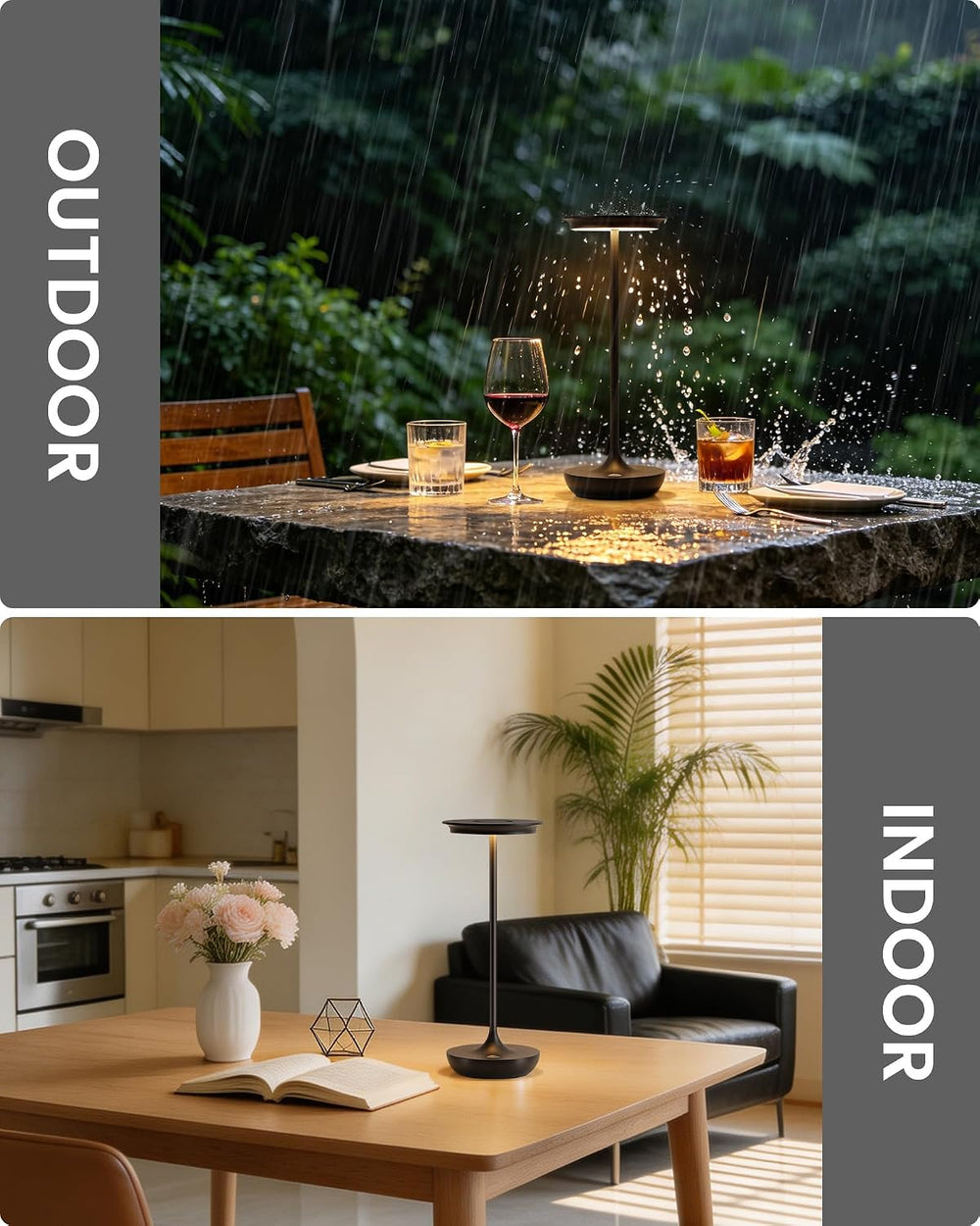 LED Cordless Table Lamp 5000mAh Battery Rechargeable Table Light