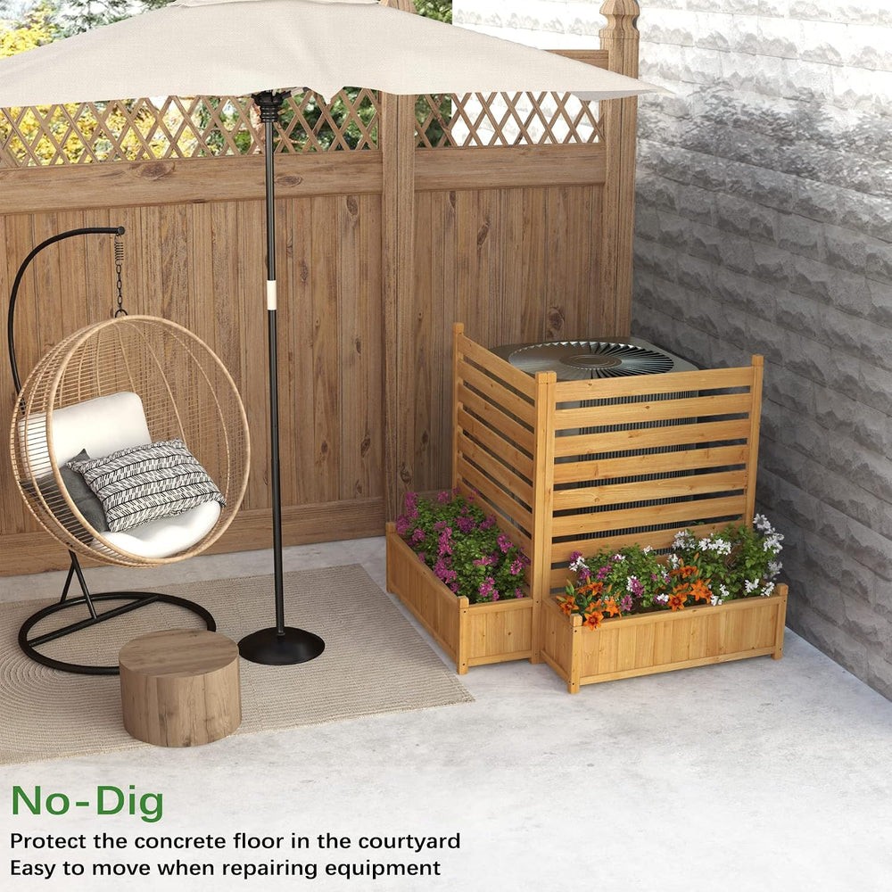 GDLF Air Conditioner Fence, Trash Can Hider and Pool Pump Hider, 2-Panel