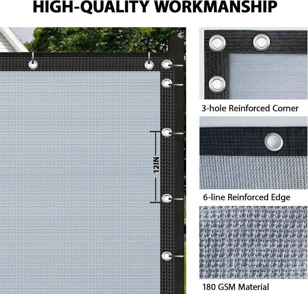 6FT X 50FT Privacy Fence Screen Heavy Duty 180 GSM Outdoor Privacy Screen Win...