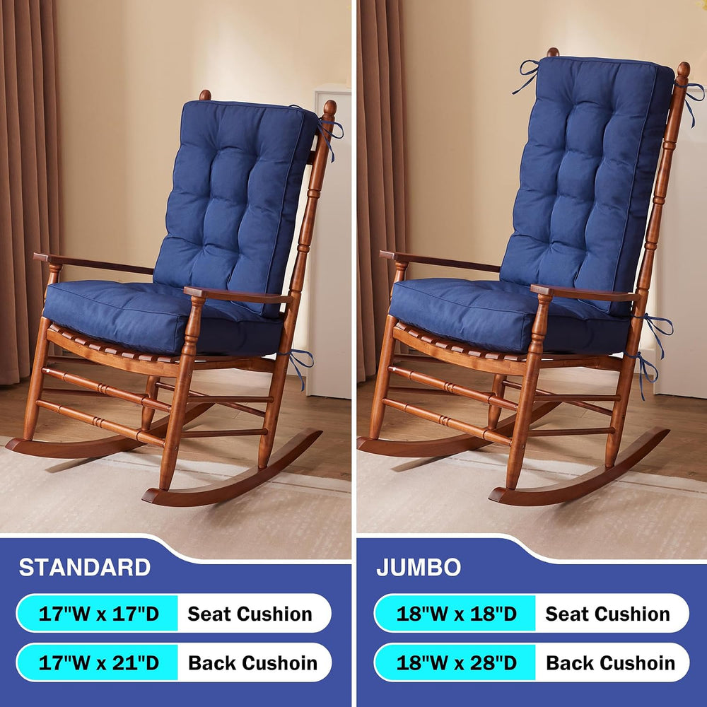 IPYNBAP Rocking Chair Cushion, Waterproof and Fade-Resistant Patio Chair Cush...