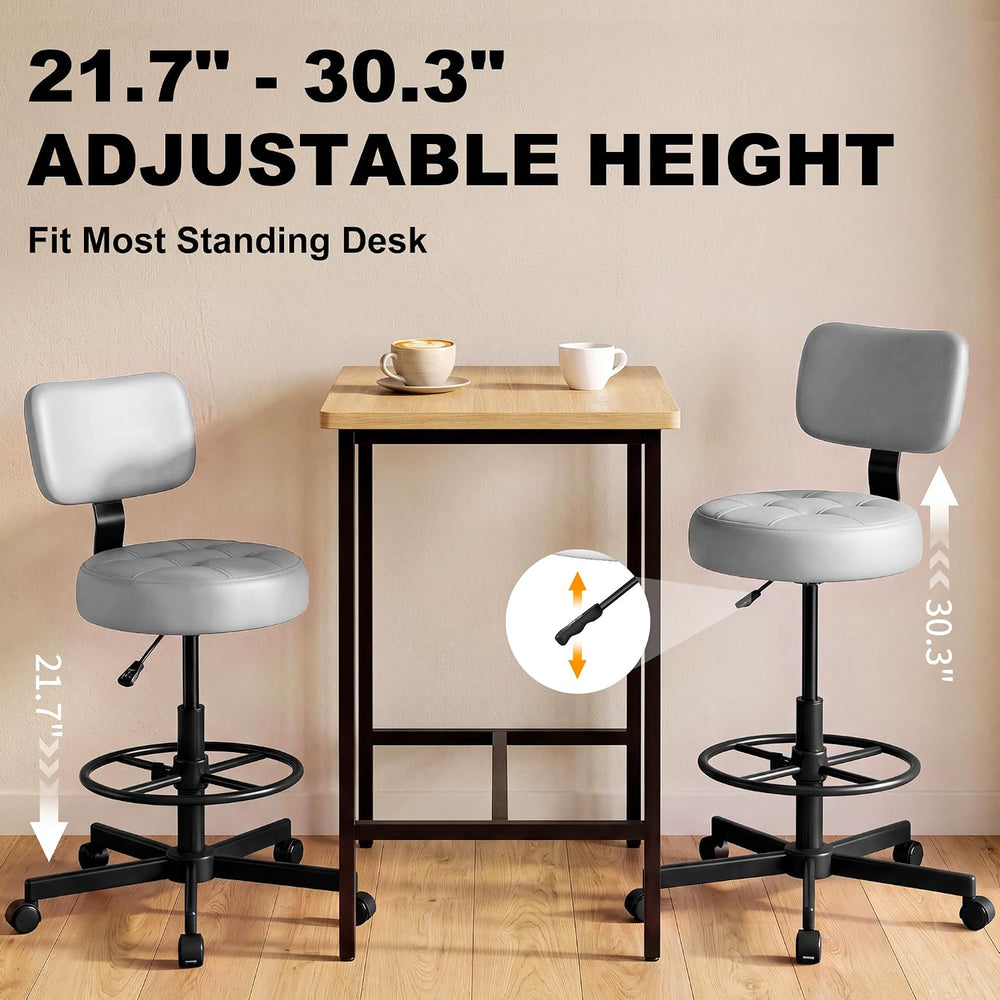 Drafting Chair with Backrest, Tall Desk Chair for Standing Desk