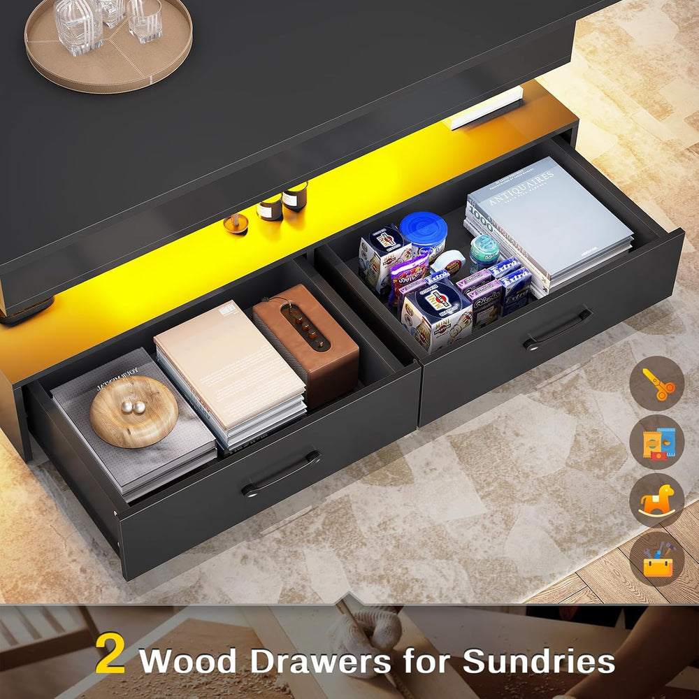SEDETA 40" Lift Top Coffee Table with 2 Drawers Storage for Living Room