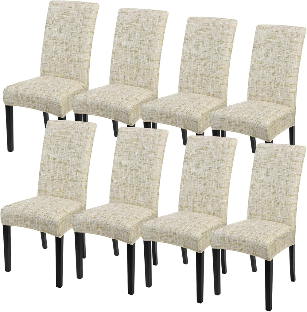 SearchI Dining Room Chair Covers Set of 8, Stretch Printed Parsons Chair Slip...