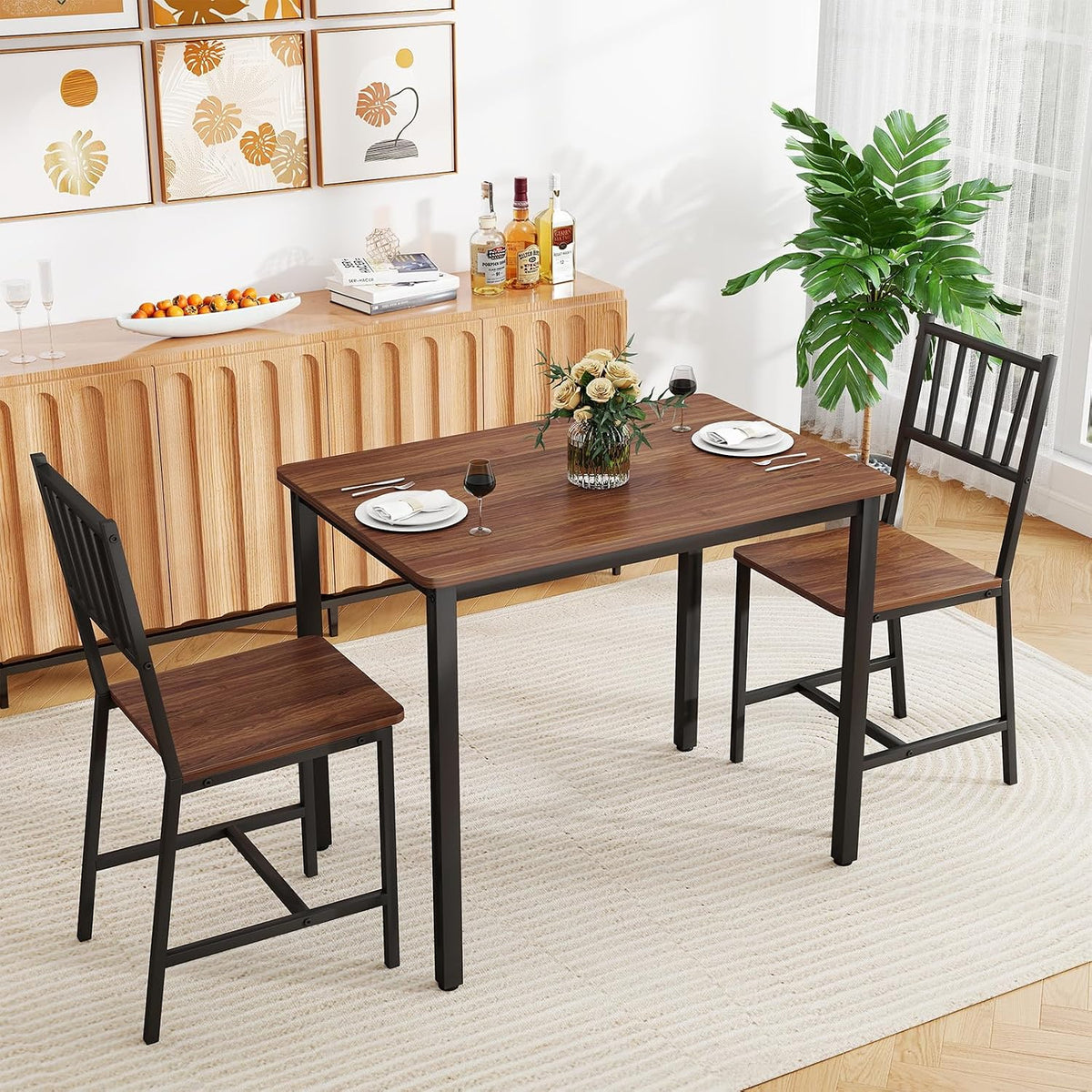 yafylly 3 piece dining table set for 2, package contents