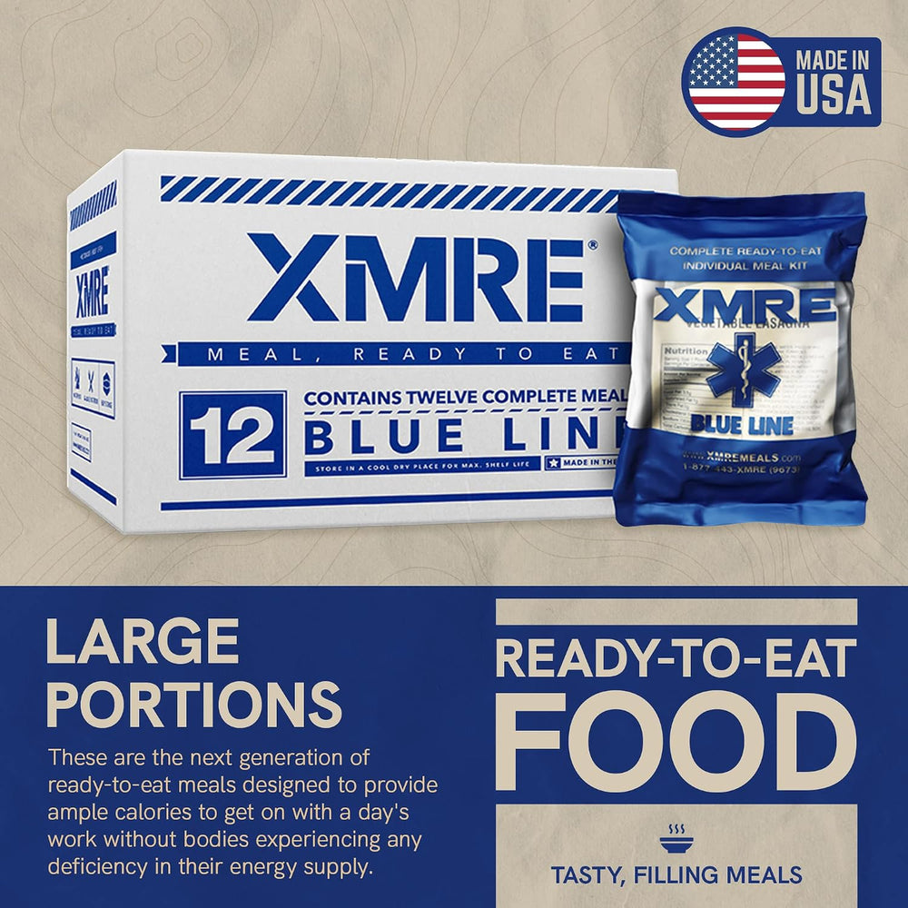 XMRE Blue Line MRE Meals Military 2022 Bulk | Military Grade MREs | For Survi...