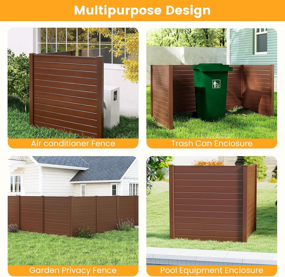 GIANTEX No-Dig Air Conditioner Fence, 4 Panels, 48''W x 48''H...
