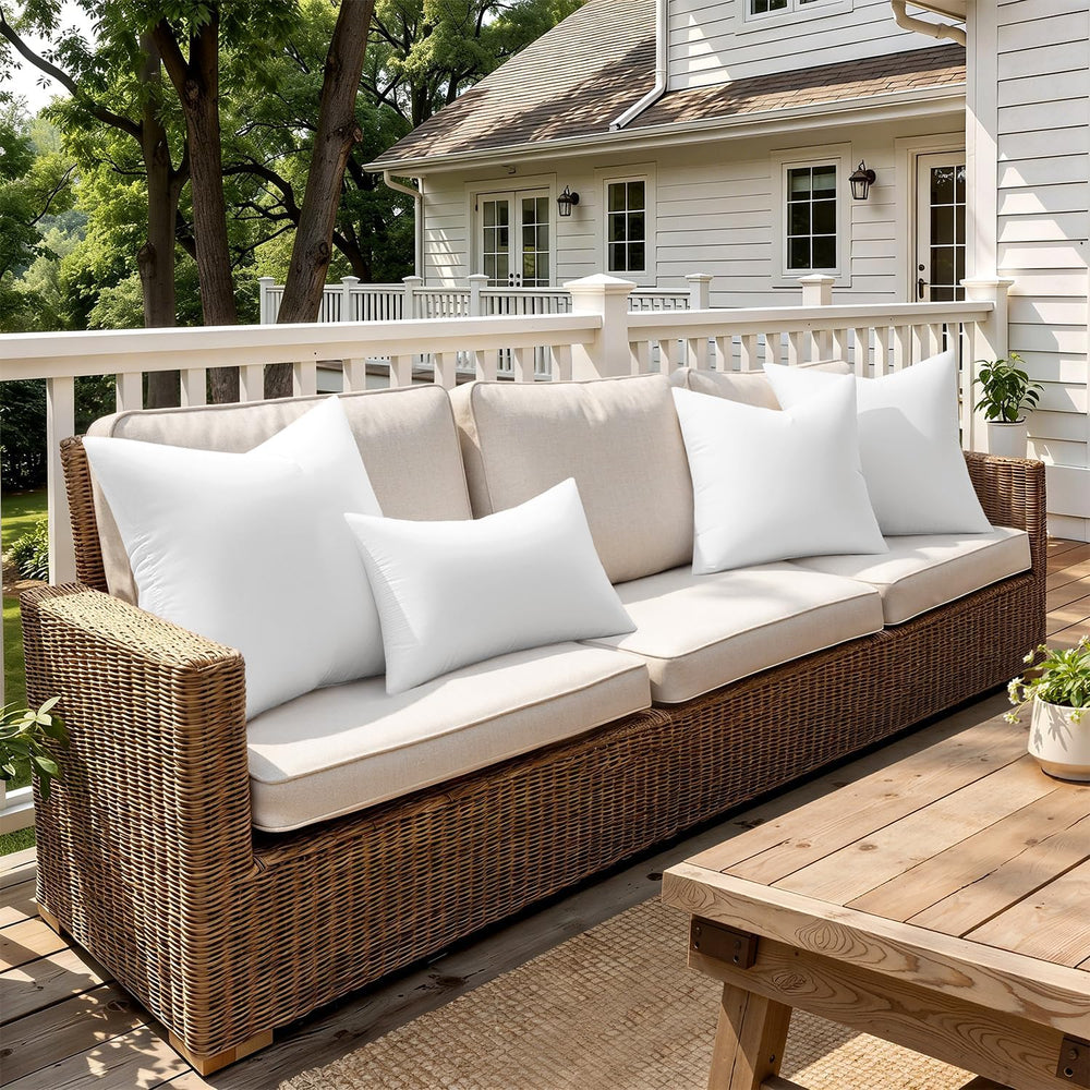 MIULEE Outdoor Pillow Inserts 20x20 Pack of 2