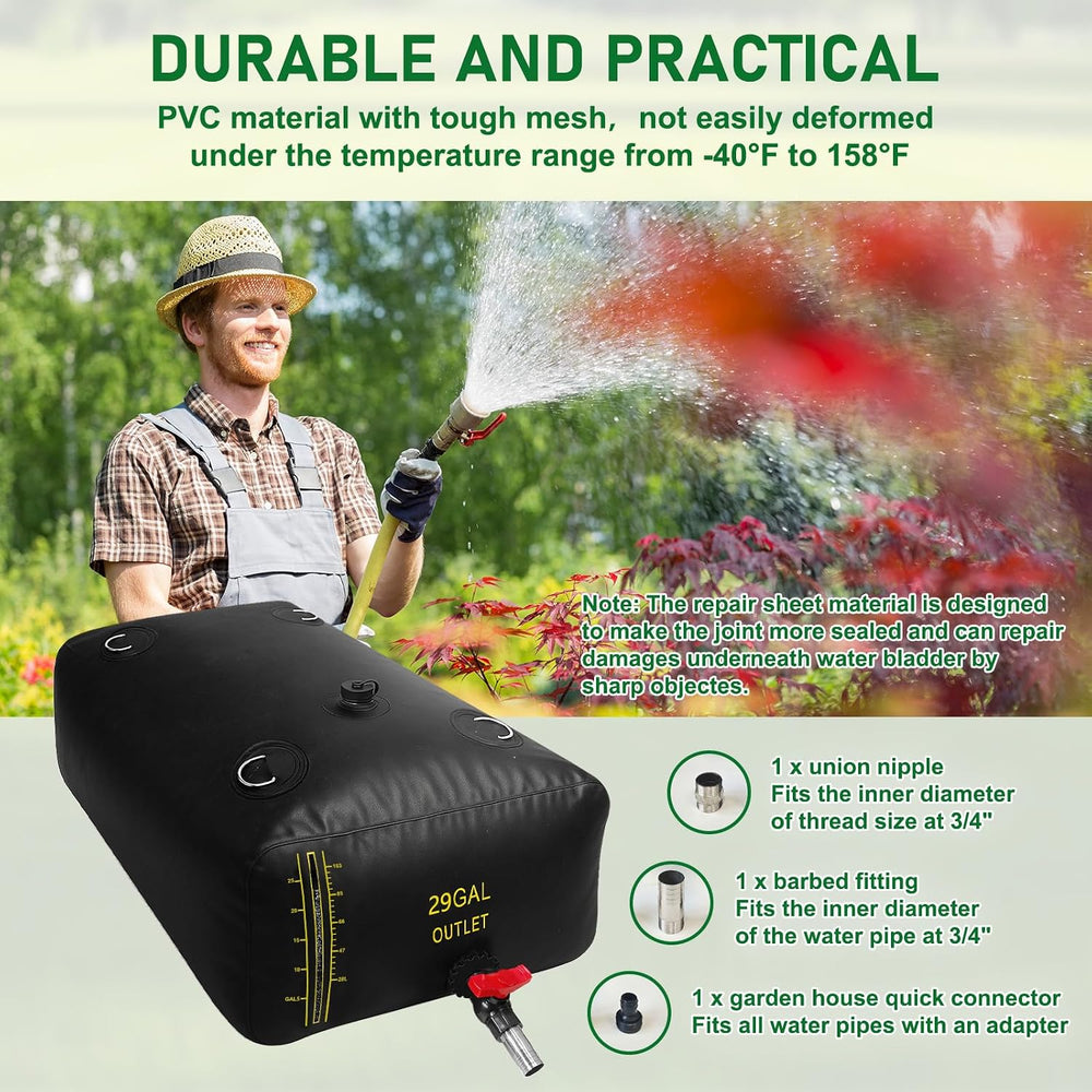 110L/29 Gal Water Bladder Tank with Water Level Indicator