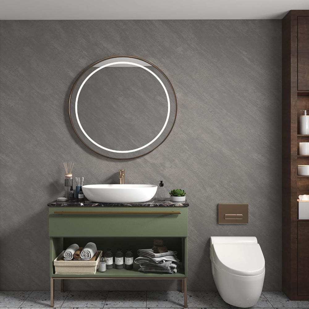 3yecao 16"×591" Large Size Grey Concrete Wallpaper Peel and Stick 3...