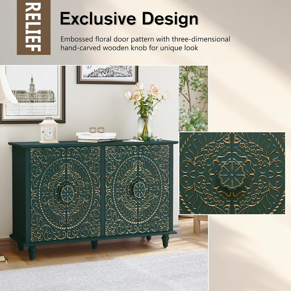 ARTPOWER Sideboard Buffet Cabinet with Storage, 48" Decorative Accent Ca...
