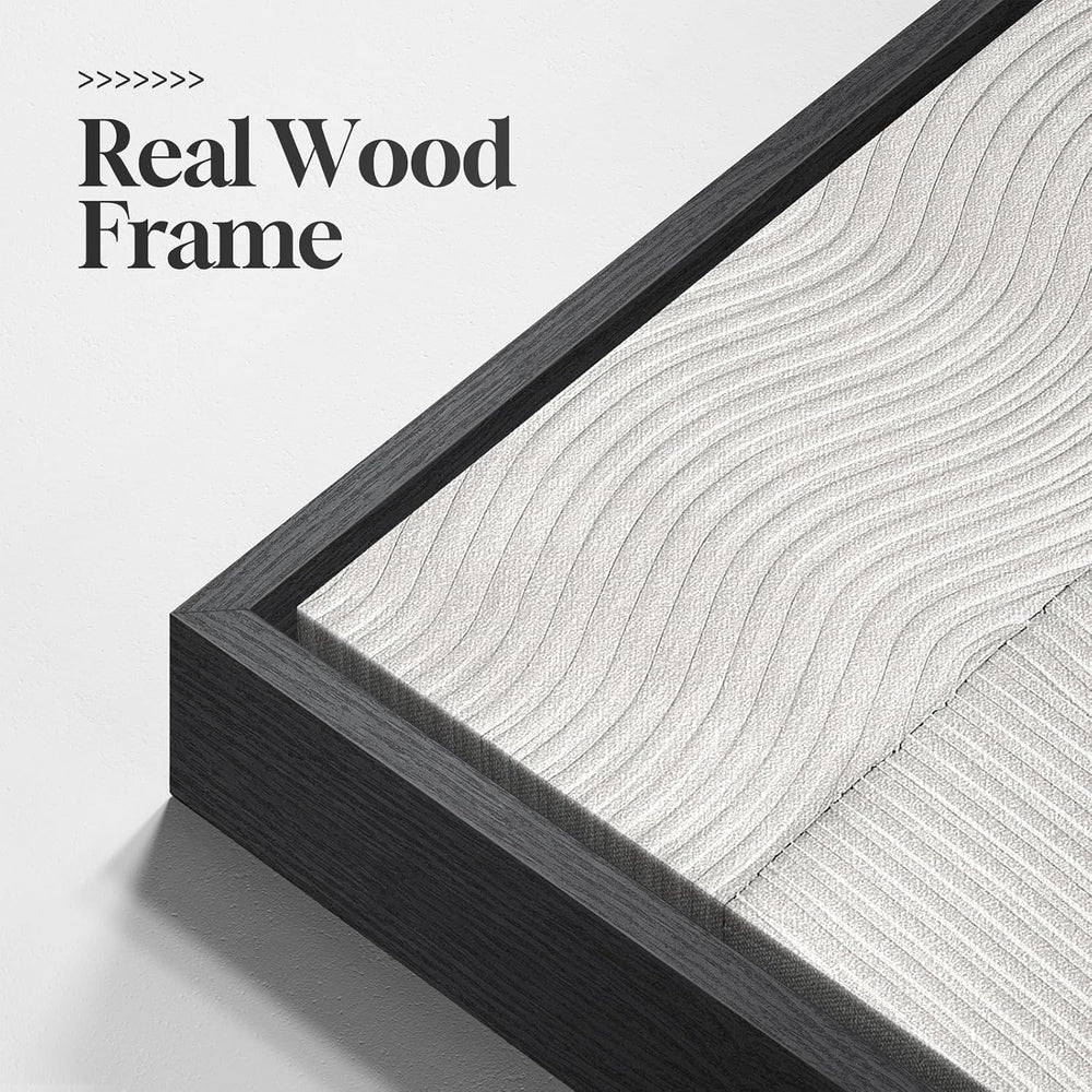 Framed Black and White Modern Abstract Wall Art set, 3 Piece Canvas Prints