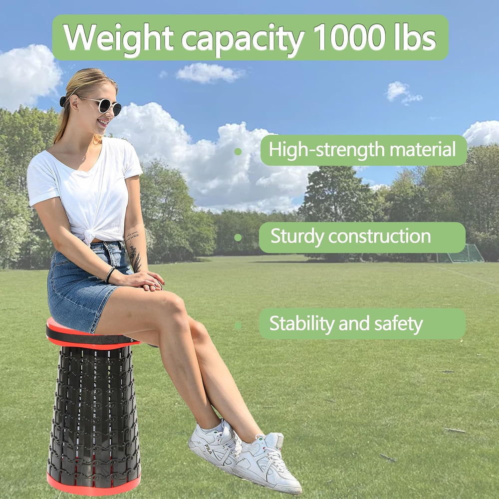 ALEVMOOM Upgraded XXL Collapsible Stool with Cushion 19.7",1000lbs Max W...