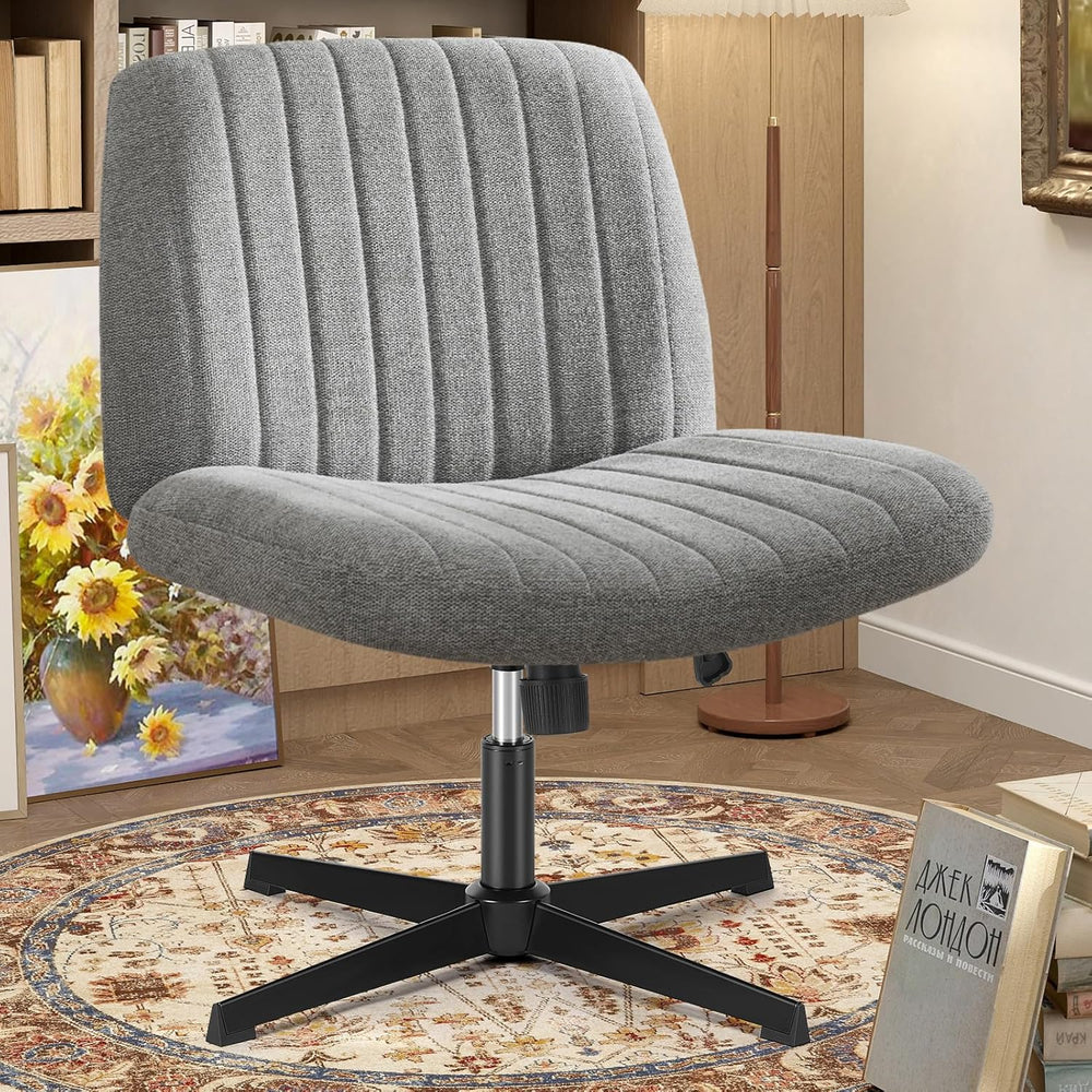 OLIXIS Criss Cross Chairs, Cross Legged Vanity Chair, Home Office Desk