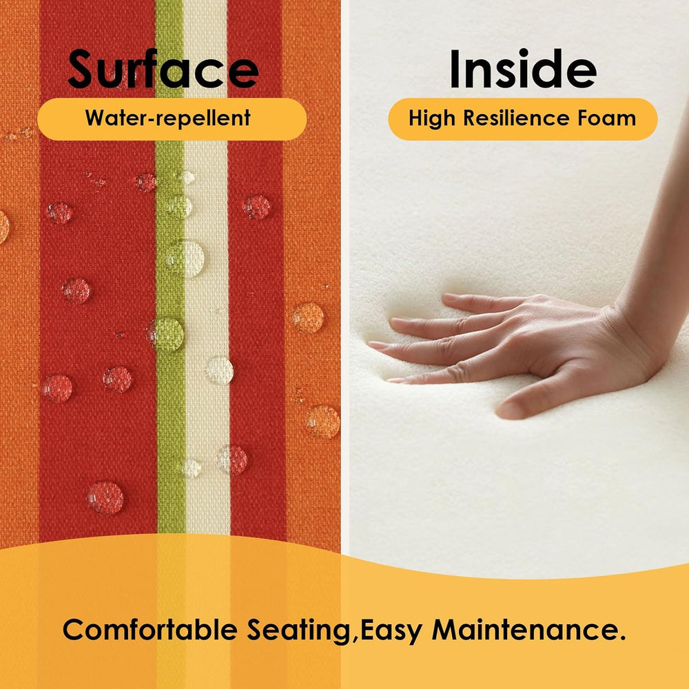 Outdoor Cushions for Patio Furniture Set of 2, 24"x24" Water Repell...
