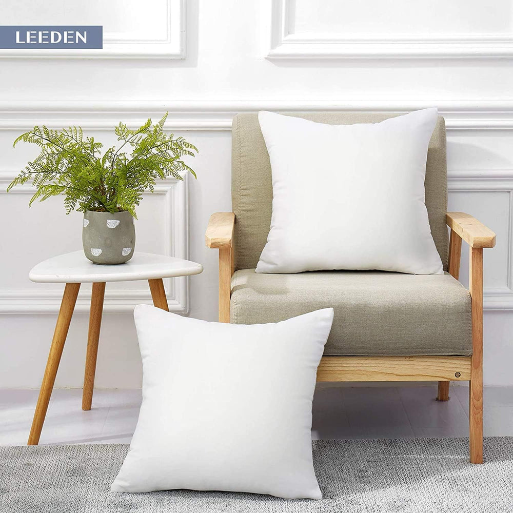 Leeden 20x20 Throw Pillow Inserts Set of 4-100% Cotton Cover