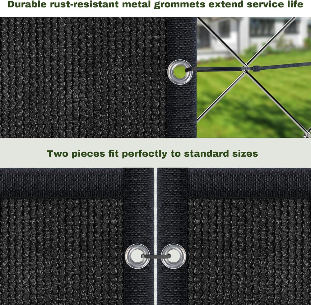 Privacy Screen Fence, TOTU 4ft x 50ft Heavy Duty 170 Shade Net Cover, for Wal...