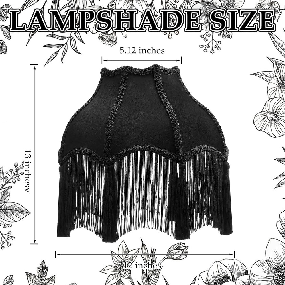 VIHOSE Victorian Scallop Lamp Shade Vintage Large Replacement Lamp Shade with...