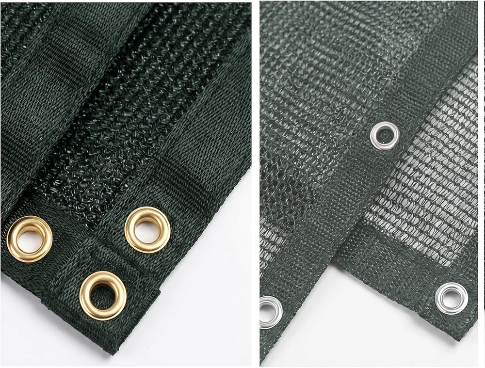 4' x 50' Privacy Fence Screen, HDPE Mesh with Grommets, Green