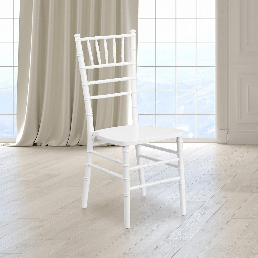 Flash Furniture Hercules Wood Chiavari Chair, White