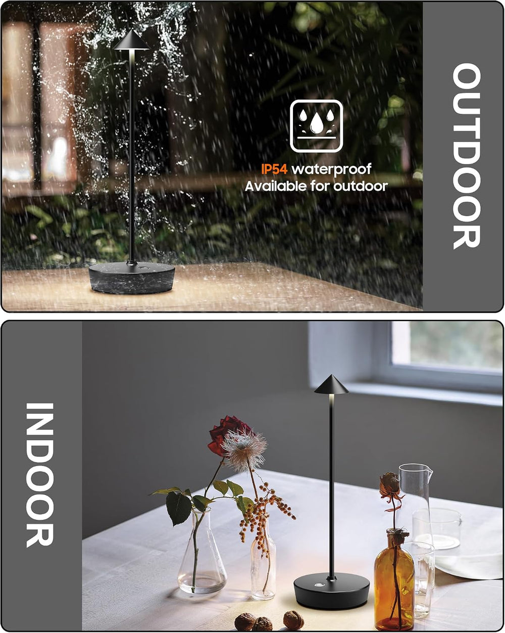 LED Cordless Rechargeable 6000mAh Battery Outdoor Table Lamp