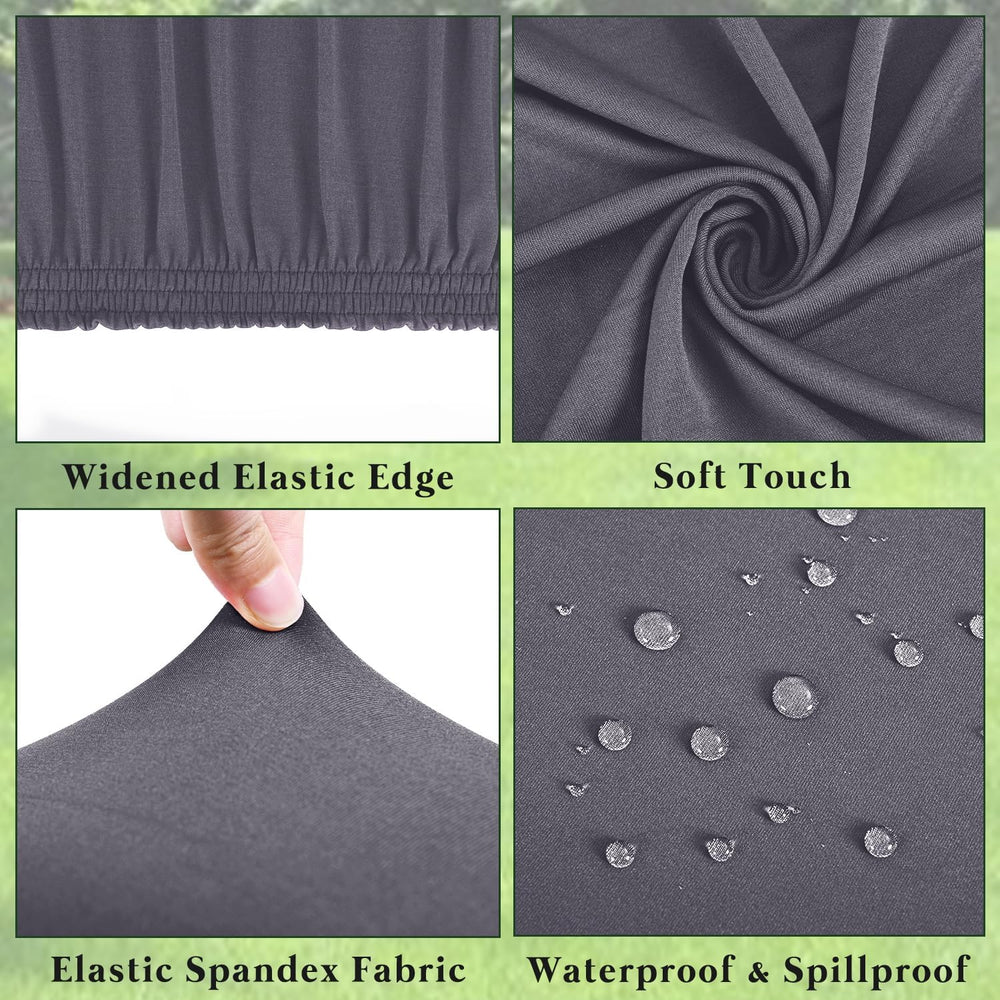 6 Pack Picnic Table Cover Outdoor Elastic Fitted Tablecloths for 6 Foot Recta...