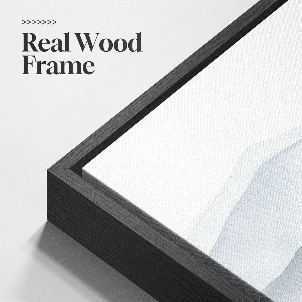 Framed Landscape Wall Art Bedroom, Mountain Forest Canvas Print, 16x24 Inch