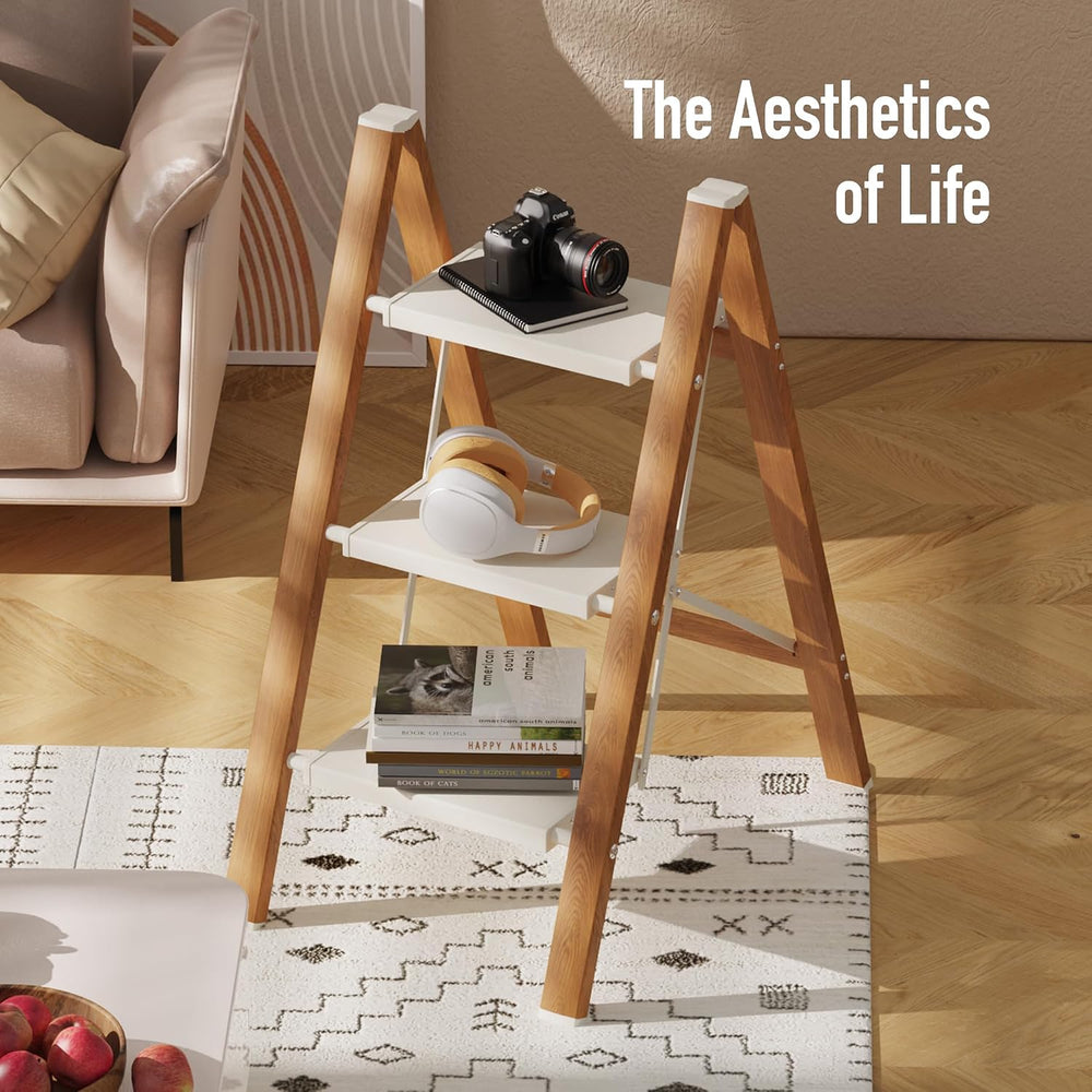 Mayi Plus 3 Step Stool Foldable, Aluminum, Lightweight Step Ladder
