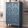 JOINICE 47" Tall Accent Cabinet with Doors & Storage for Living Room,Blue