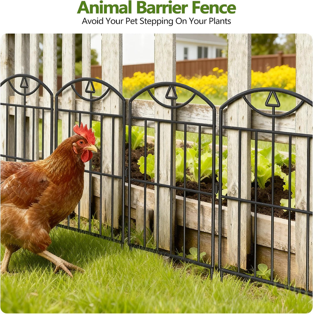 17in (H) x21ft (L), 20 Panels No Dig Decorative Garden Fence