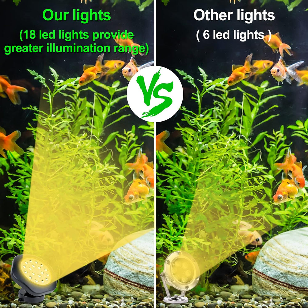 Solar Pond Lights,3000K Warm White LED Underwater Submersible Fountain Light,...