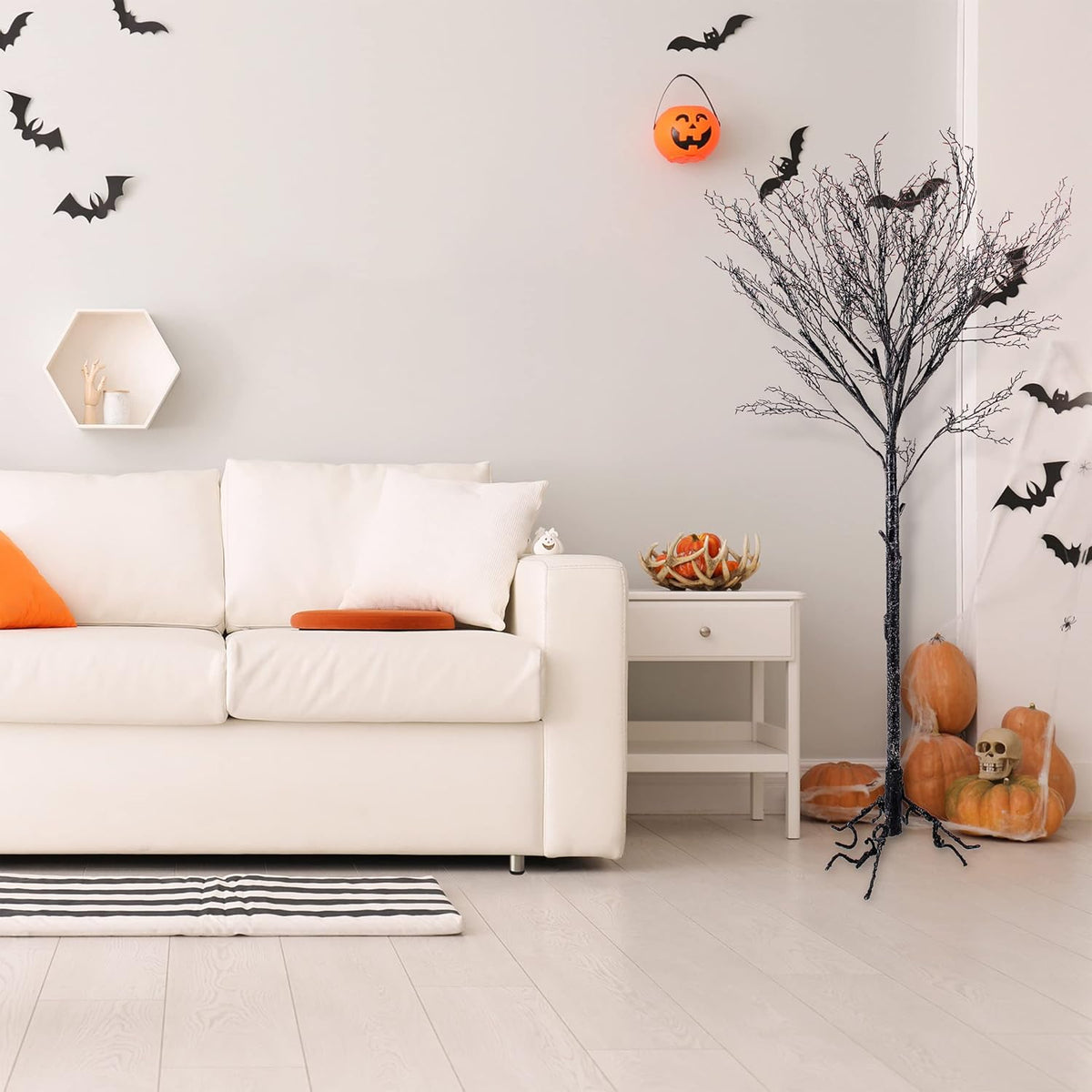 National Tree Company Artificial Tree Decoration, Black, Leafless, Includes Stand, Halloween Collection, 68 Inches