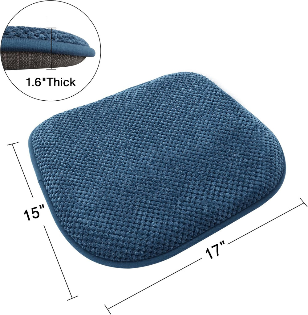 Blue Foam Seat Cushions Kitchen Chairs Pads for Dining Chairs Non Slip Patio ...
